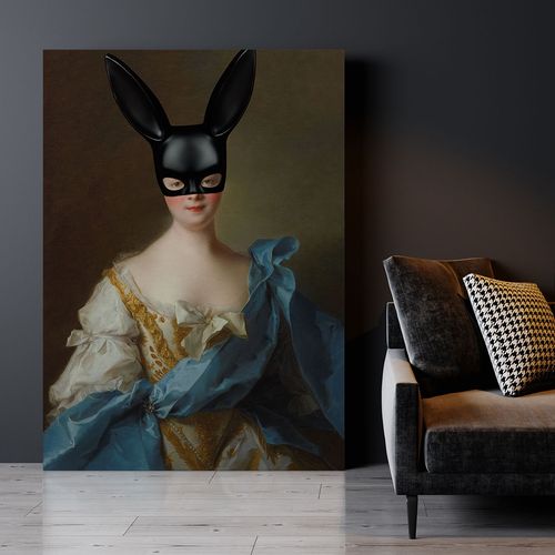 Obraz na płótnie króliczek playboy maska 50x70 cm na Arena.pl