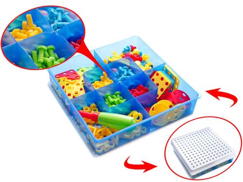 Puzzle Klocki w walizce 6w1 + wkrętarka 261 el. na Arena.pl