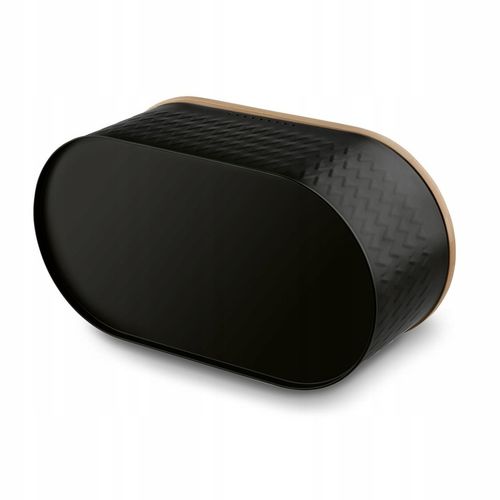 CHLEBAK Stalowy DESKA do KROJENIA BAMBUS Tadar Iconic 34x18x12,5 cm CZARNY na Arena.pl