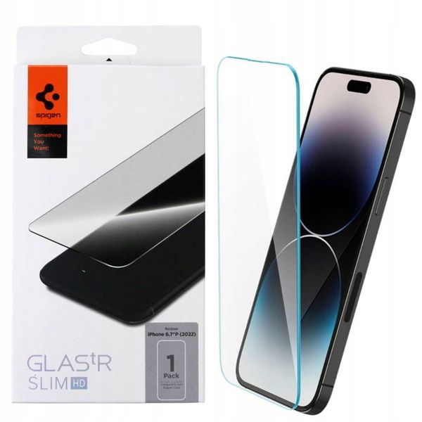SZKŁO HARTOWANE OCHRONNE SPIGEN NA EKRAN do APPLE iPhone 14 PRO MAX zdjęcie 1