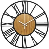 zegar ścienny 3d metalowy wiszący vintage rzymski na ścianę loft 60cm cichy