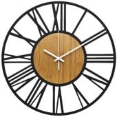 zegar ścienny 3d metalowy wiszący vintage rzymski na ścianę loft 60cm cichy