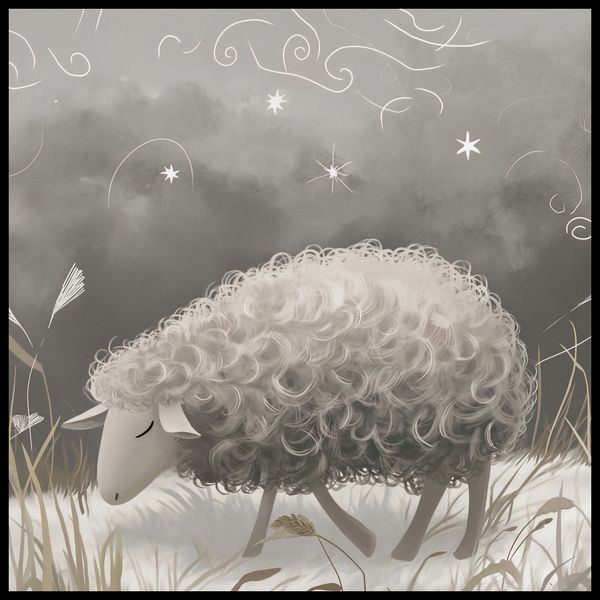 Plakat 100x100cm Bujna Owca zdjęcie 2