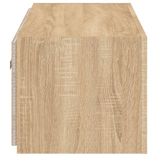 Ścienna szafka TV z LED, dąb sonoma, 80x35x31 cm na Arena.pl