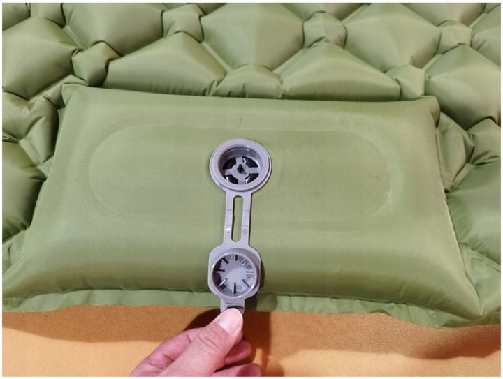 DMUCHANA MATA Z WBUDOWANĄ POMPKĄ KARIMATA LEKKI GRUBY WYGODNY MATERAC ŁÓŻKO zdjęcie 14