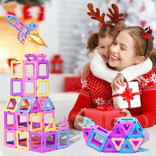 MAGNETYCZNE KLOCKI KONSTRUKCYJNE, 40 KLOCKÓW MAGNETYCZNYCH DLA DZIECI na Arena.pl