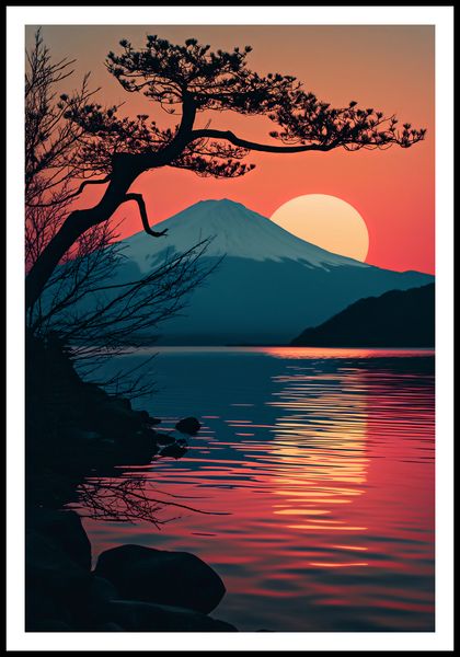 Plakat 67,5x100cm Góra Wieczorem zdjęcie 3