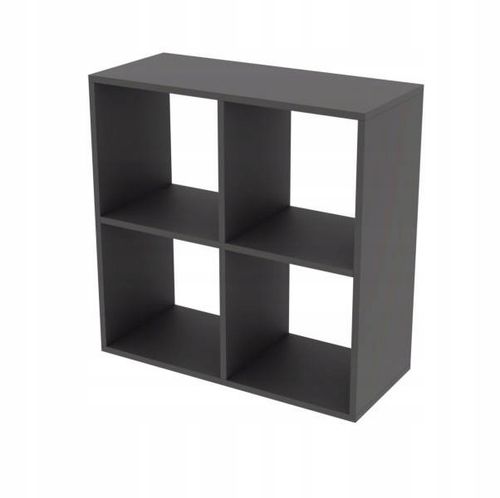 Regał Otwarty Kwadrat Dwustronny Do Salonu Biura Platon 70 x 70 CM Antracyt na Arena.pl