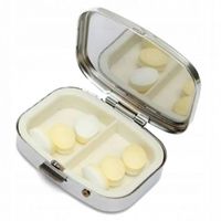 Metalowe Prostokątne Pudełeczko Pudełko na LEKI PL