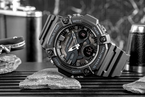 zegarek męski casio aeq-120w-1bvdf + box na Arena.pl