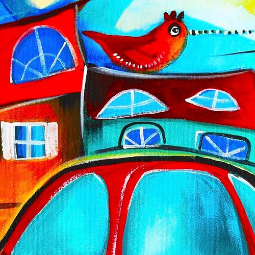 Obraz na płótnie - Canvas, Czerwony samochodzik 90x60 na Arena.pl