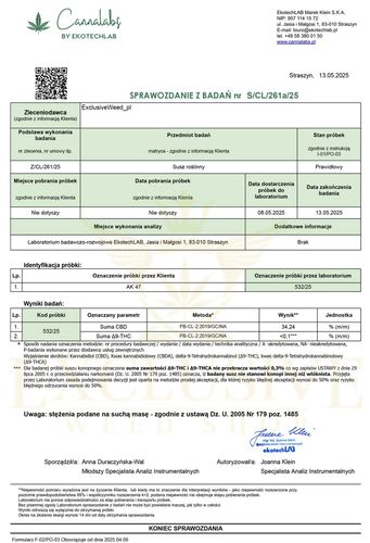 Susz konopny AK 47 CBD 2g na Arena.pl