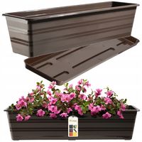 Kadax Doniczka Skrzynka Balkonowa z Podstawką 60cm