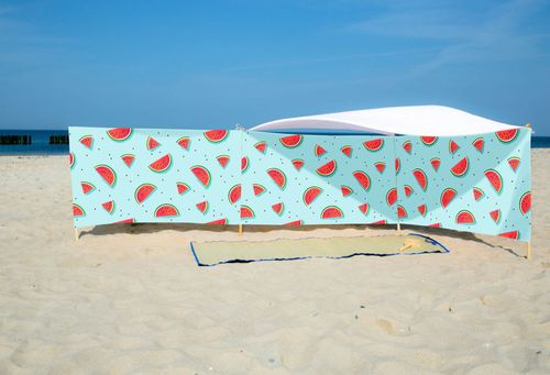 PARAWAN PLAŻOWY Arbuz z indywidualnym  napisem 4 PANELE 7.4 na Arena.pl