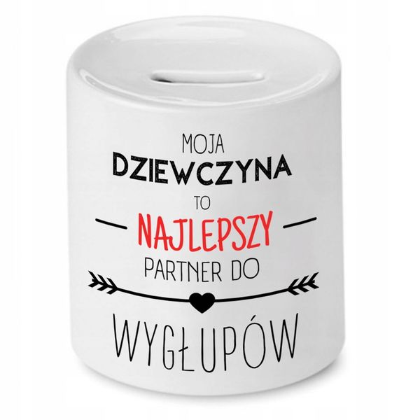 Skarbonka Dla Dziewczyny Partner Do Wygłupów Z Nadrukiem Ze Zdjęciem zdjęcie 1