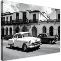 Obraz do salonu biura gabinetu, Retro samochody stojące 30x20