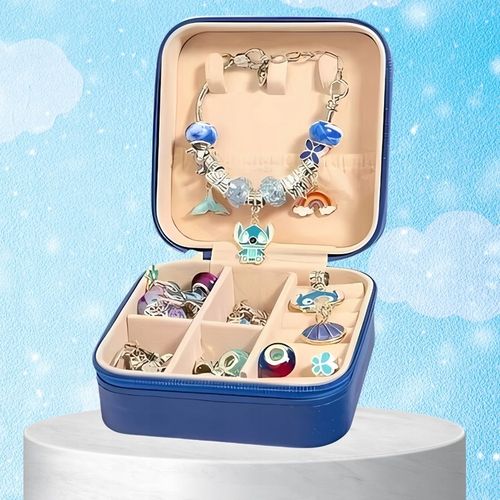 ZESTAW KORALIKÓW DO ROBIENIA BRANSOLETEK BIŻUTERII CHARMS STITCH LILO STICH na Arena.pl