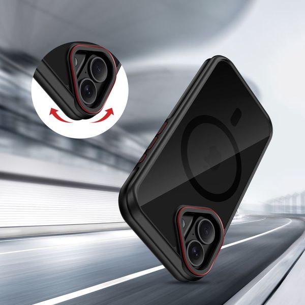 tech-protect maghybrid magsafe iphone 17 black/red zdjęcie 6