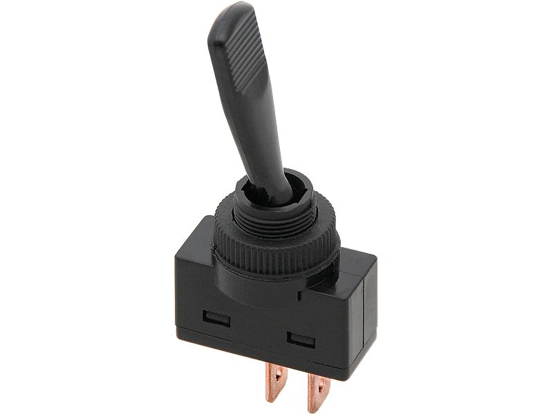 Przeł.ASW-13 samochodowy czarny 2PIN zdjęcie 1