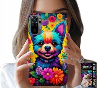 ETUI DO XIAOMI NOTE 10 / 10S - KWIACISTE WZORY PIESEK PIES JORK PLECKI