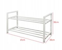 SZAFKA NA BUTY PÓŁKA REGAŁ STOJAK NA OBUWIE SOLIDNA METALOWA 65x26x32 cm