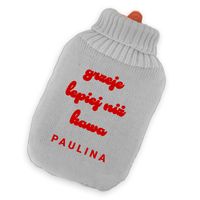 Termofor w Sweterku z NADRUKIEM Romantyczny Prezent dla Niej na Walentynki