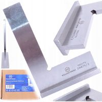 KĄTOWNIK ŚLUSARSKI ZE STOPKĄ 90° STALOWY Z PODSTAWĄ PŁASKI 100x70 MM