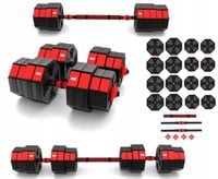 HMS Sztangielki Sztanga Z Wymiennym Obciążeniem 2x20 kg + Zaciski