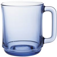 szklanka z uchem duralex lys marine 310 ml niebieska - zestaw 6 szt.