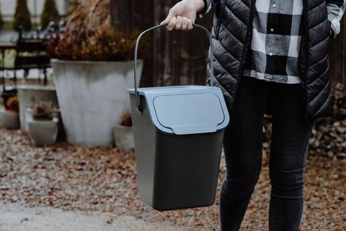 Pojemnik do segregacji odpadów kosz na śmieci do kuchni Bini 25L niebieski na Arena.pl