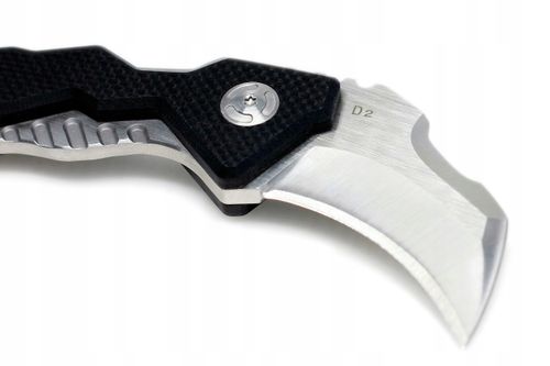 Karambit taktyczny nóż stal D2 etui EDC Q Pazur na Arena.pl
