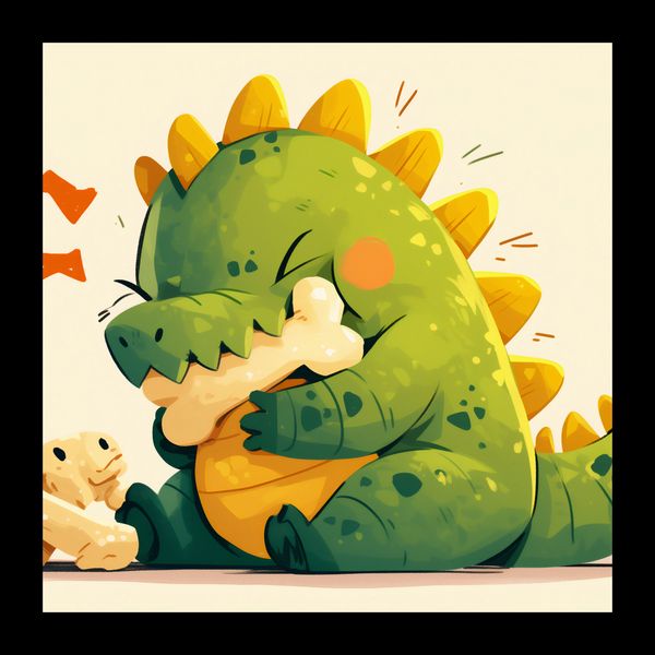 Plakat 20x20cm Uroczy Dinozaur zdjęcie 2