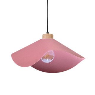 Wisząca lampa loft HATTU 1614519174 kopułowa zwis materiałowy różowy zdjęcie 2
