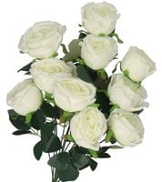 RÓŻA RÓŻE W BUKIECIE SZTUCZNE KWIATY JAK ŻYWE 50 CM DUŻY BUKIET GĘSTY