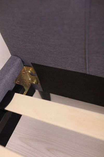 NERI 160X200 ŁÓŻKO TAPICEROWANE SZARE STELAŻ Z MATERACEM zdjęcie 9