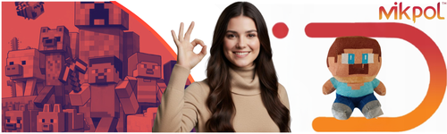 PLUSZOWA MASKOTKA MINECRAFT STEVE DIAMENTOWY 20 CM na Arena.pl