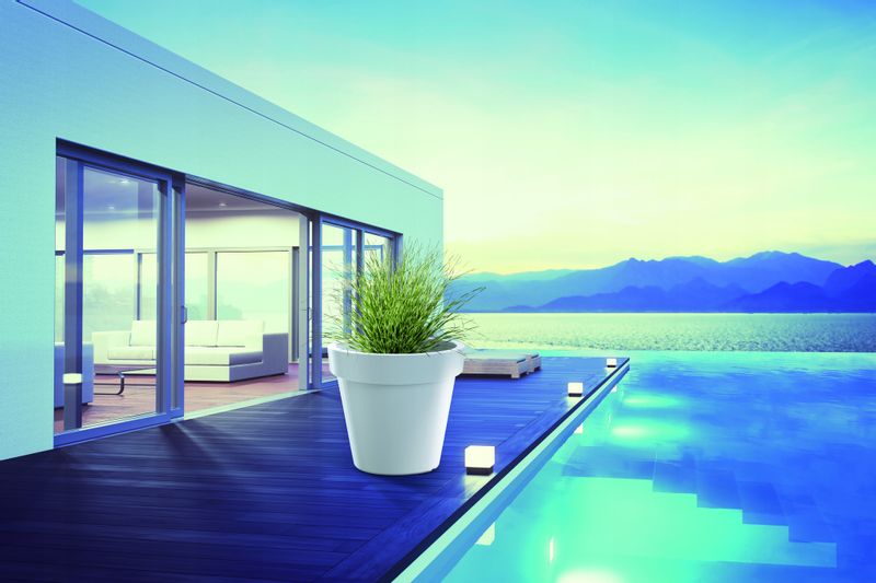 Doniczka okrągła Lofly DLOF250 z podstawką | Antracyt zdjęcie 15