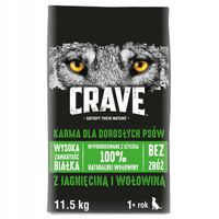 CRAVE bezzbożowa sucha karma dla psa z jagnięciną i wołowiną 11,5 kg