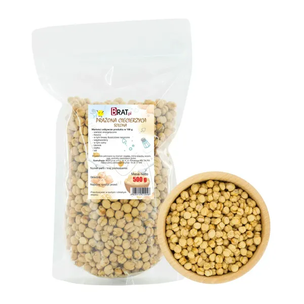 Prażona ciecierzyca solona 500g zdjęcie 1