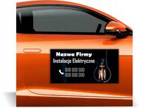 Magnes na samochód reklama magnetyczna GOTOWE WZORY INSTALACJE ELEKTRYCZNE