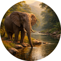 Opłatek na tort Słoń Słonik Trąbalski 18 30 40 50 60 Urodziny