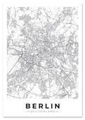 Plakat mapa plan miasta Berlin 70x100 cm