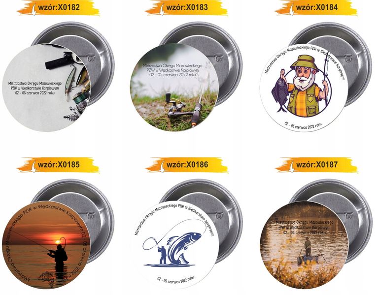 Przypinki buttony HIT ZAWODY RYBACKIE zdjęcie 3