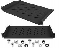 PÓŁKA do SZAF RACK 19 1U 483 315 mm LANBERG Czarna Udźwig 25kg instalacyjna
