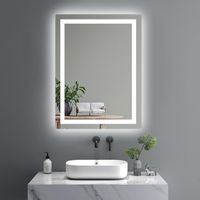 LUSTRO ŁAZIENKOWE 60x80 cm LED , ANTY FOG  Przełączniki dotykowee