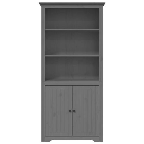 Biblioteczka BODO, szara, 82x40x173 cm, lite drewno sosnowe na Arena.pl