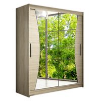 Szafa przesuwna WESTA IX z lustrem 150 - SONOMA