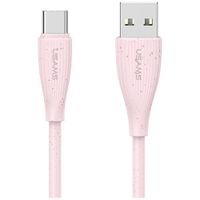 kabel usams green series sj714 18w 3a    usb-a do usb-c 1m różowy
