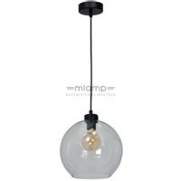 LAMPA wisząca SOFIA MLP6576 Milagro industrialna OPRAWA szklany ZWIS kula ball przezroczysta