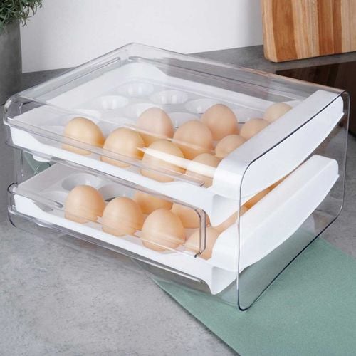 dwupoziomowy organizer pojemnik do lodówki na 40 jajek 229164 na Arena.pl